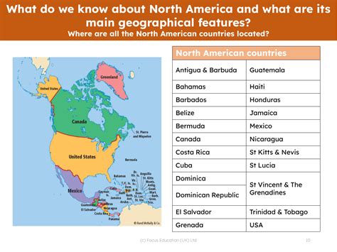 Map of North America Countries